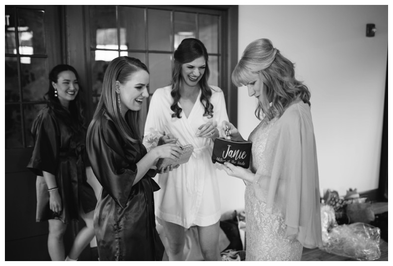 Bride with bridal party before ceremony at the Standard Knoxville