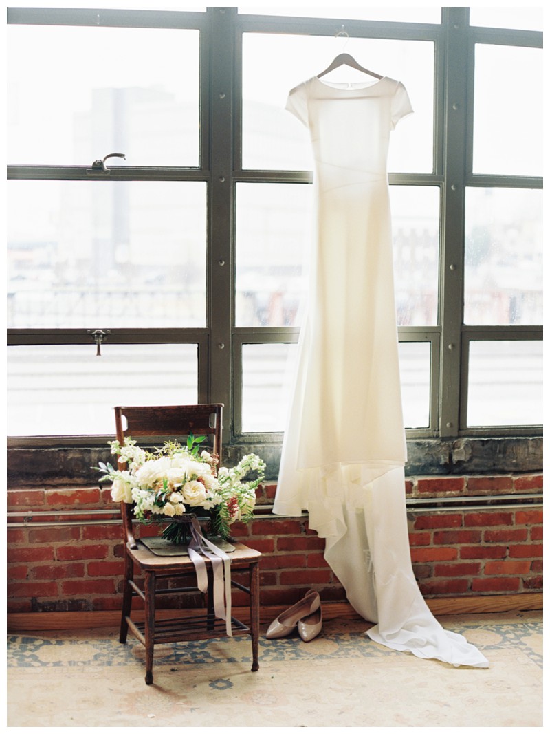 wedding dress details for Winter Wedding at The Standard Downtown Knoxville 