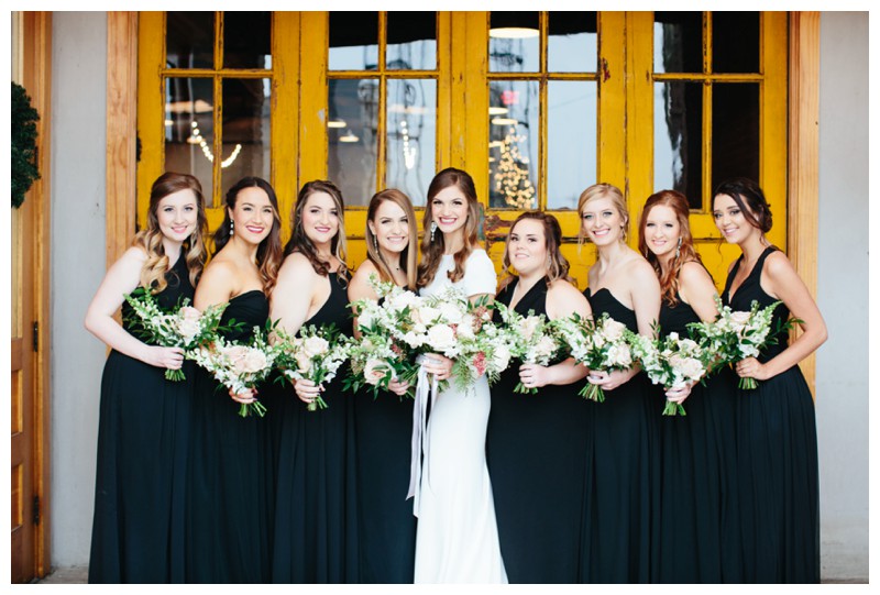 winter wedding bridal party at the standard knoxville tn