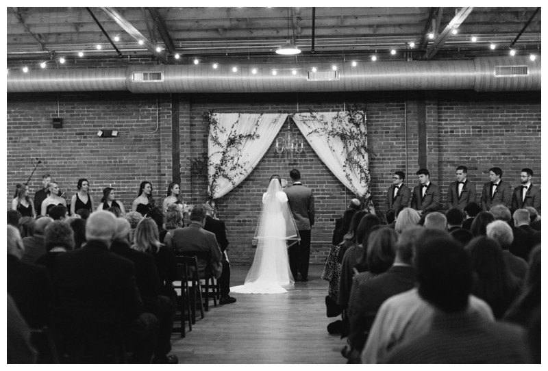 winter wedding ceremony at the standard knoxville tn