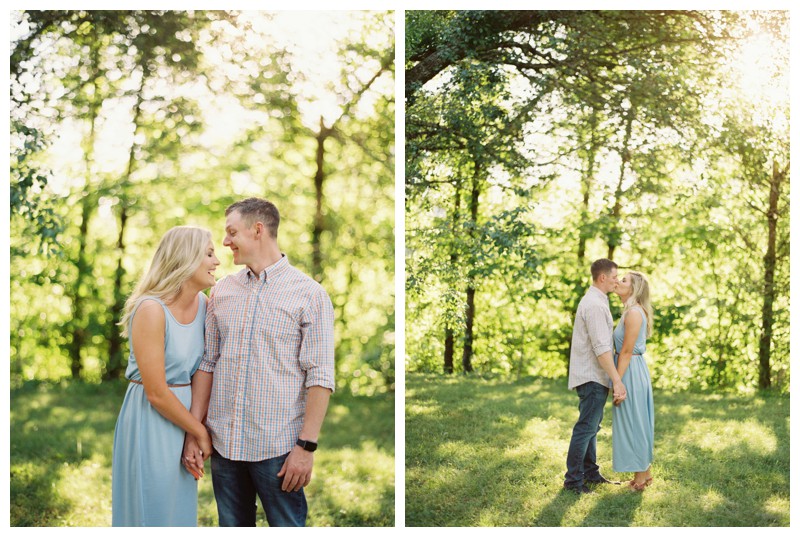 Knoxville outdoor engagement session at sunset