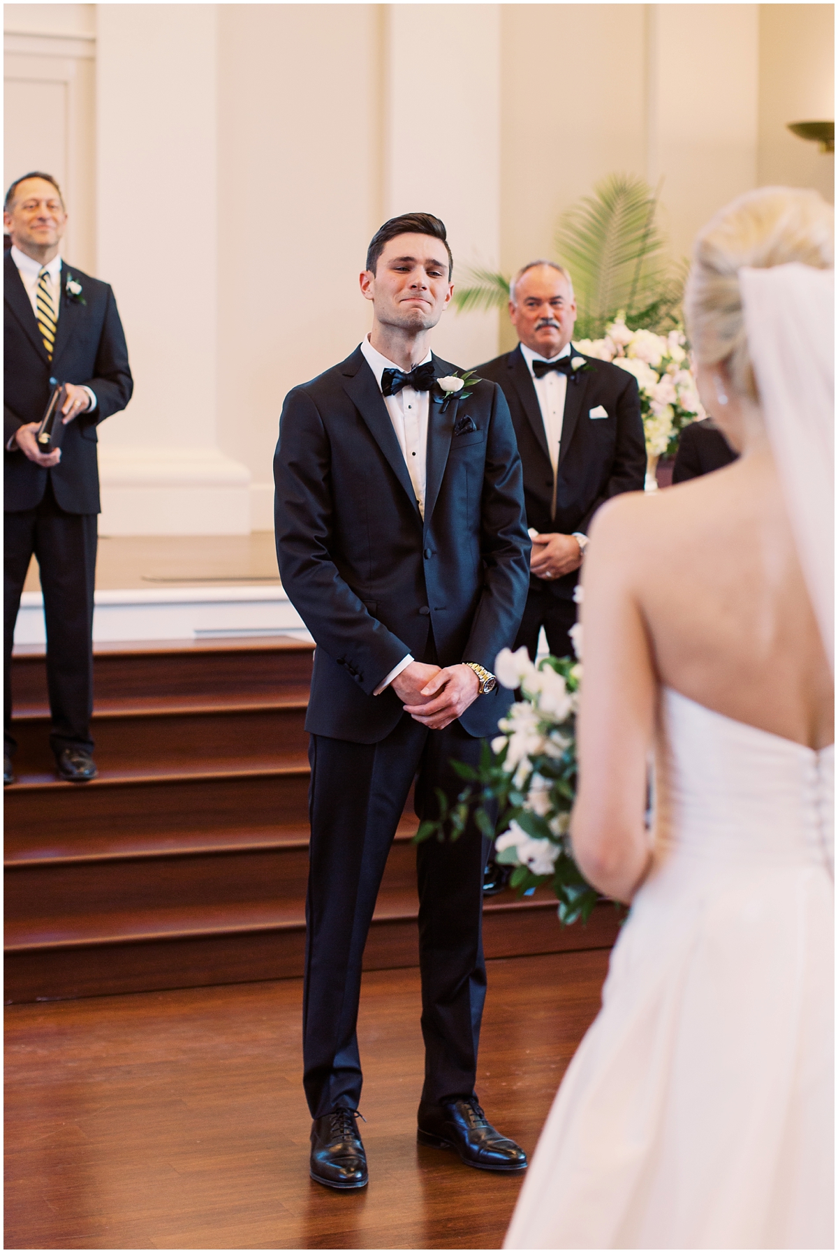 groom first look church ceremony Charlotte NC
