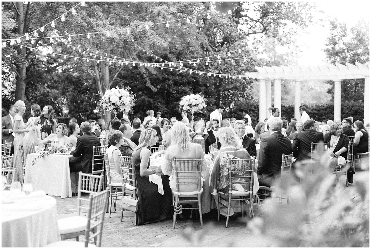 black and white photography wedding reception at Duke Mansion Charlotte NC