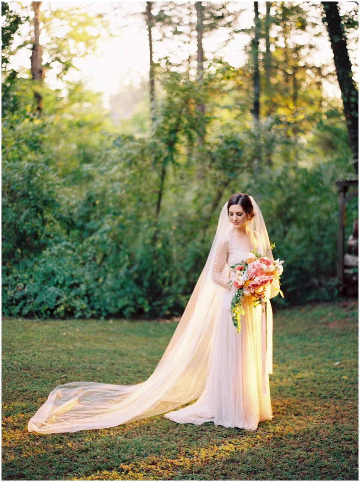 bride in gold dress knoxville wedding