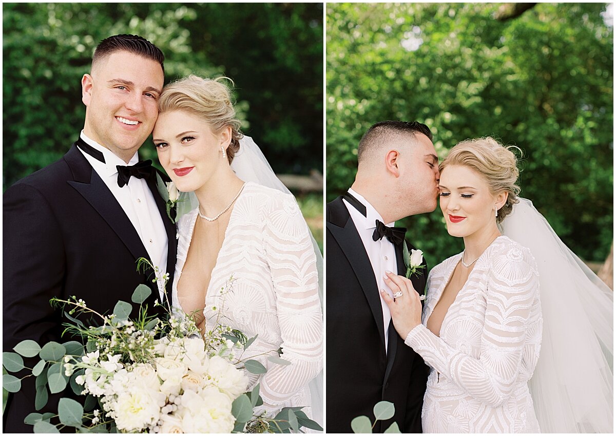 bride and groom portraits at Knoxville Botanical Gardens