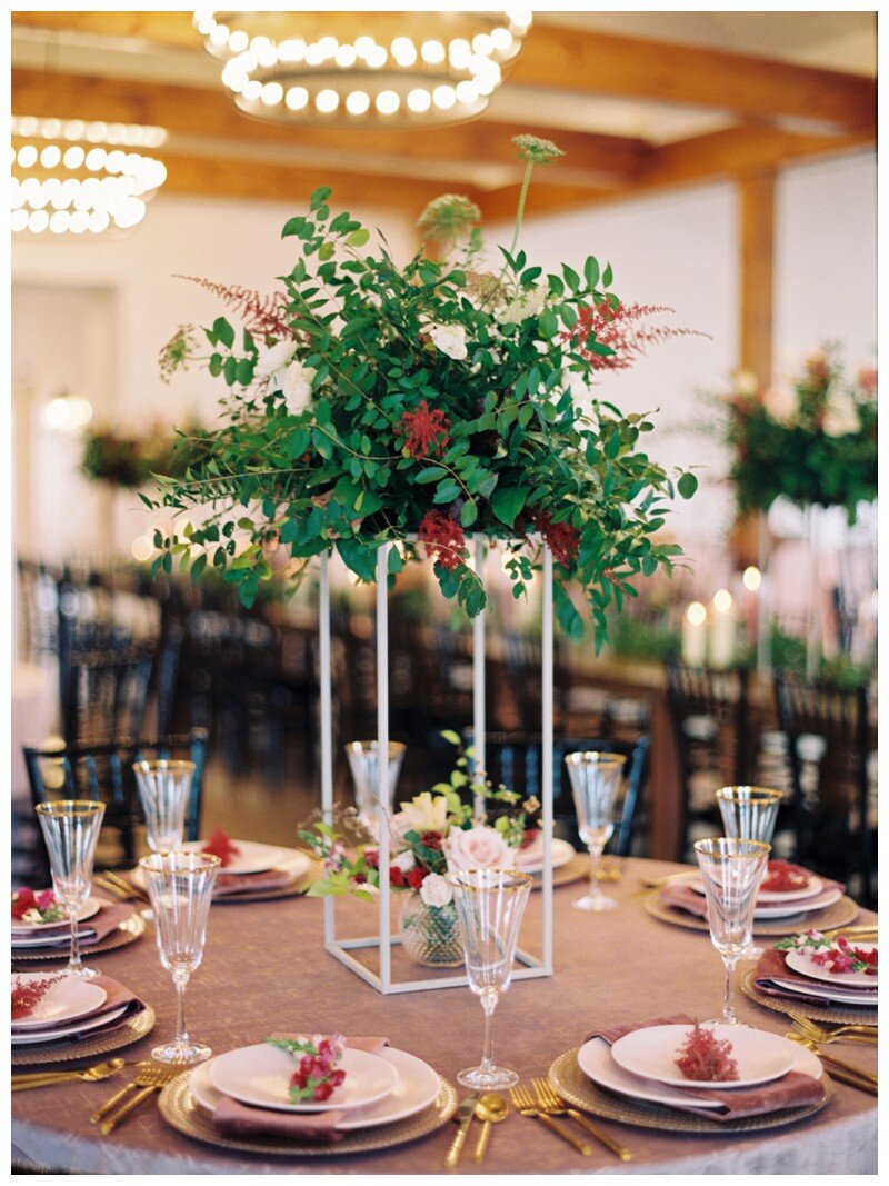fall wedding tablescape at Marblegate Farm Knoxville TN