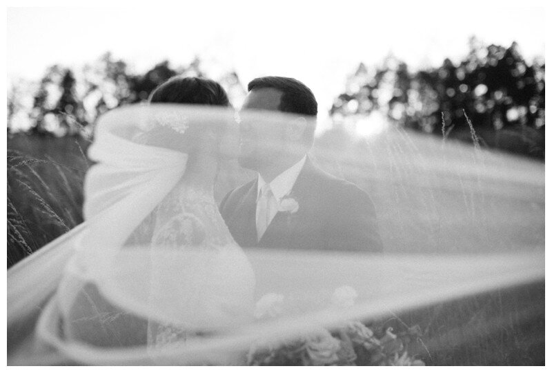 black and white wedding photography veil Marblegate Farm