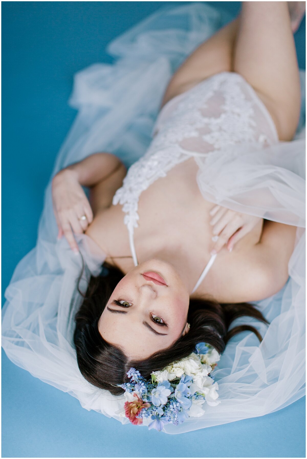 Blush and Blue Knoxville Bridal Boudoir Photography