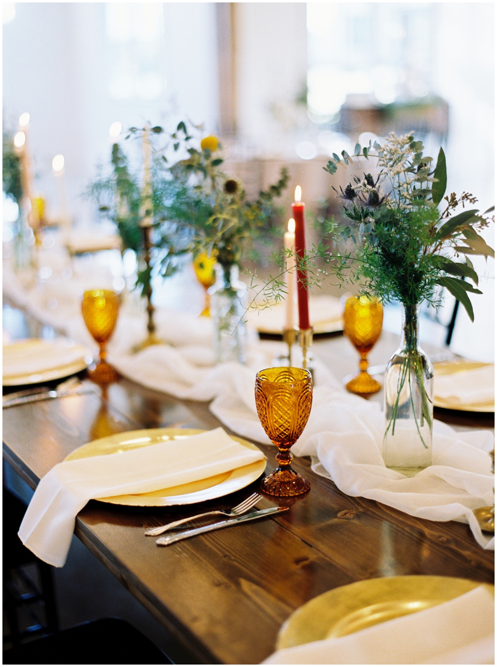 Vintage fall inspired wedding tablescape at Marblegate Farm.